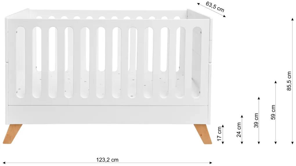 PROXIMA.store - Detská postielka HOPPA - 60x120