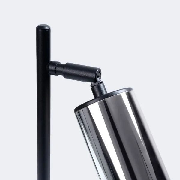 Sollux SL.1373 - Stolná lampa WINX 1xGU10/10W/230V čierna/chróm