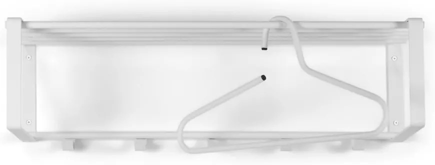 Biely kovový nástenný vešiak s poličkou 70 cm Rex – Spinder Design