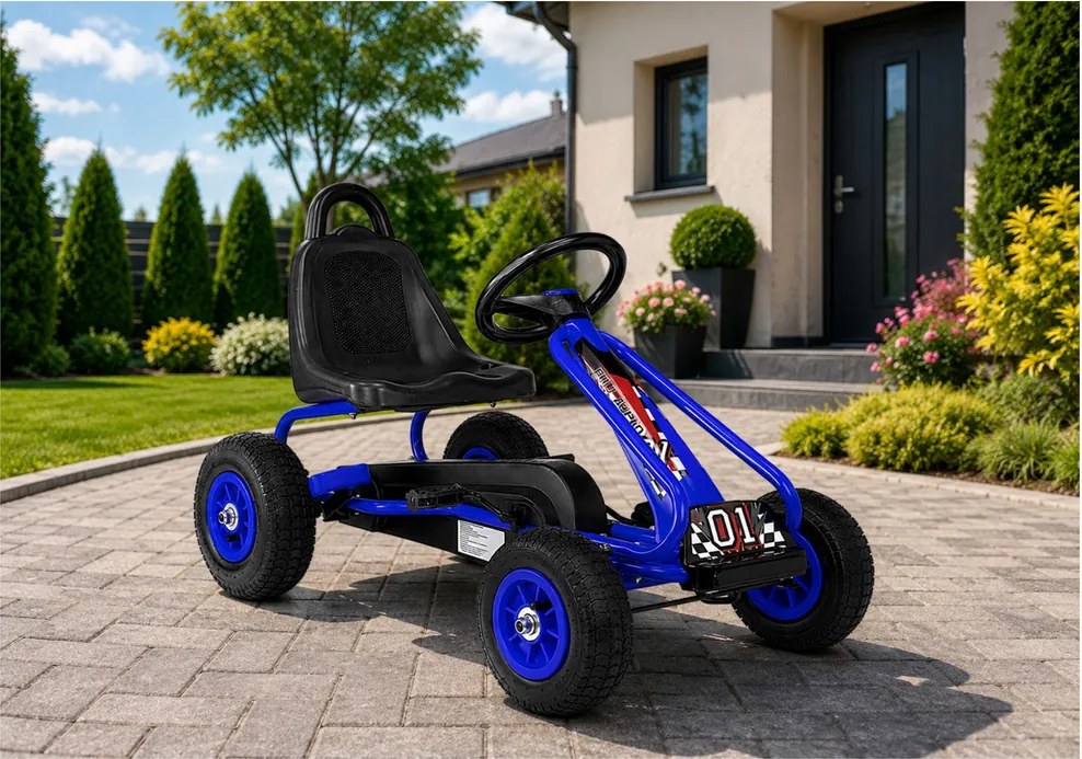 LEAN Toys Pedálový gokart G201, modrý