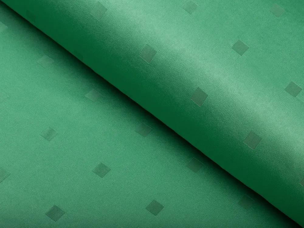 Biante Dekoračný behúň na stôl PM-022 Štvorčeky na zelenom 35x140 cm
