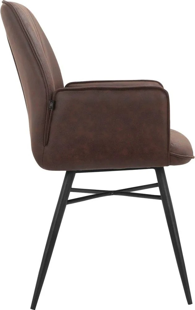 Hnedé čalúnené jedálenské kreslá v súprave 2 ks Anzo – Støraa