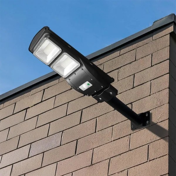 LED stmievateľná solárna pouličná lampa LED/8W/3,2V 6000K IP65 9000 mAh + DO