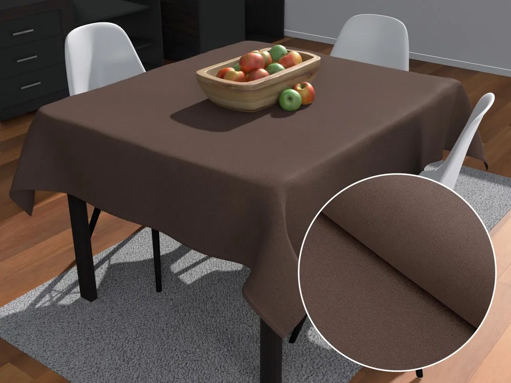 Biante Dekoračný štvorcový obrus BKS-409 Čokoládovo hnedý 130x130 cm