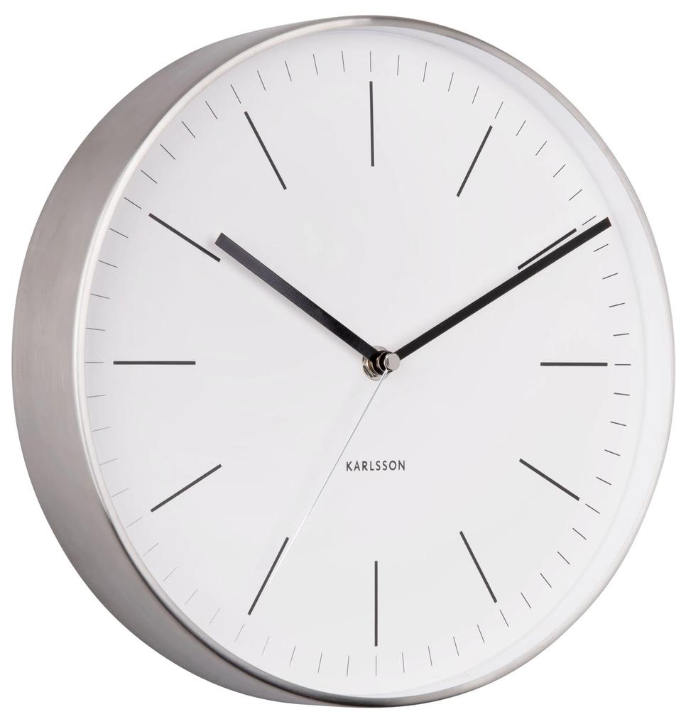 Nástenné hodiny Minimal biela ∅ 27,5 × 5 cm