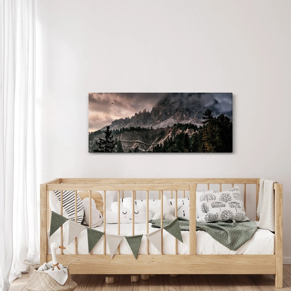 Obraz skalnatých hôr (120x50 cm)