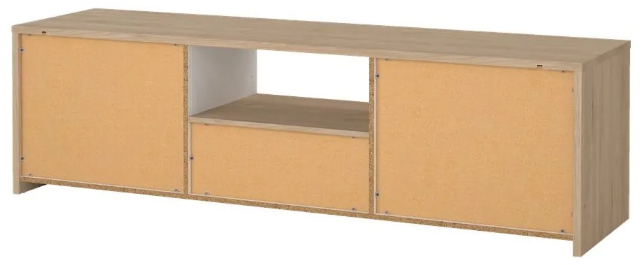Biely/v prírodnej farbe TV stolík v dekore duba 179x52x48 cm Next – Tvilum