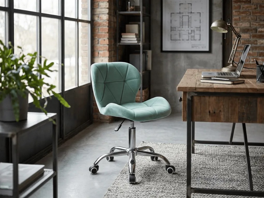 Mentolové kancelárske kreslo AVOLA VELVET