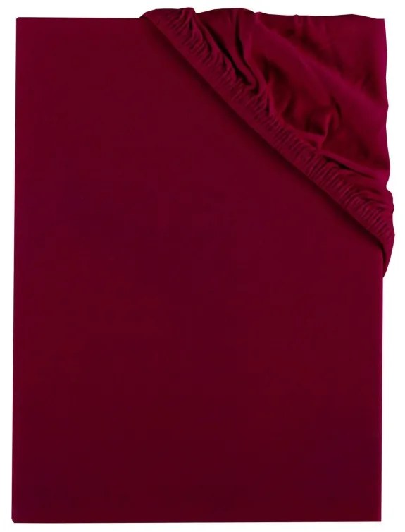 Plachta posteľná bordová jersey EMI, Plachta predĺžená 160x220
