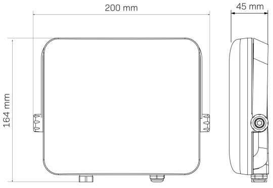 LED Vonkajší reflektor MILKY LED/50W/230V 4000K IP65 čierna