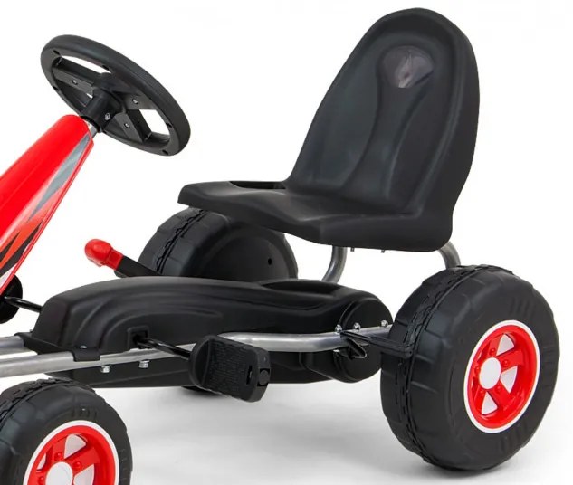 Šlapacia motokára Viper červená