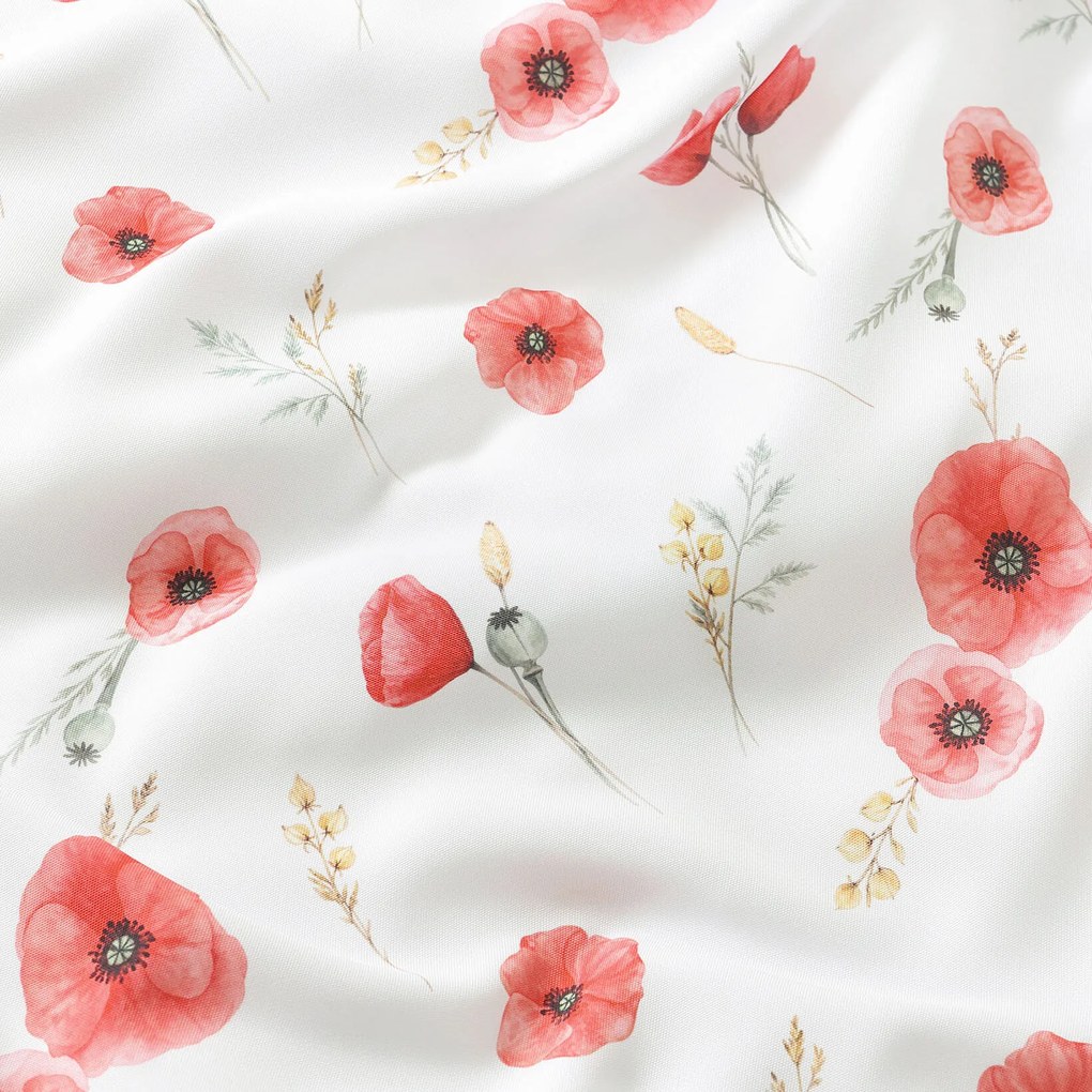 Goldea hranatý teflónový obrus - vlčie maky 80 x 80 cm