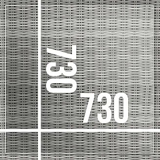 Deokork Ratanové stolík/taburet 73 x 73 cm BORNEO LUXURY (sivá)