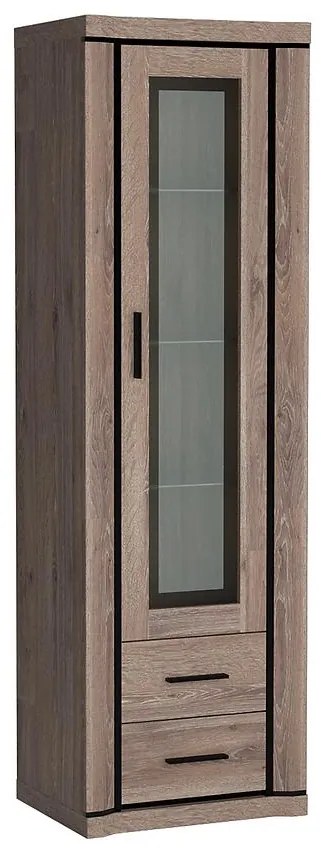 Vitrína Dallas D16 hľuzový dub