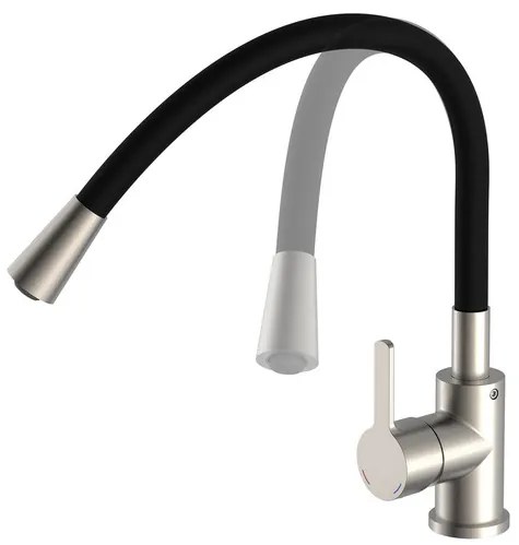 Eisl Kuchynská batéria Flexo, s funkciou Cold-Start (ušľachtilá oceľ/čierna) (100335792)