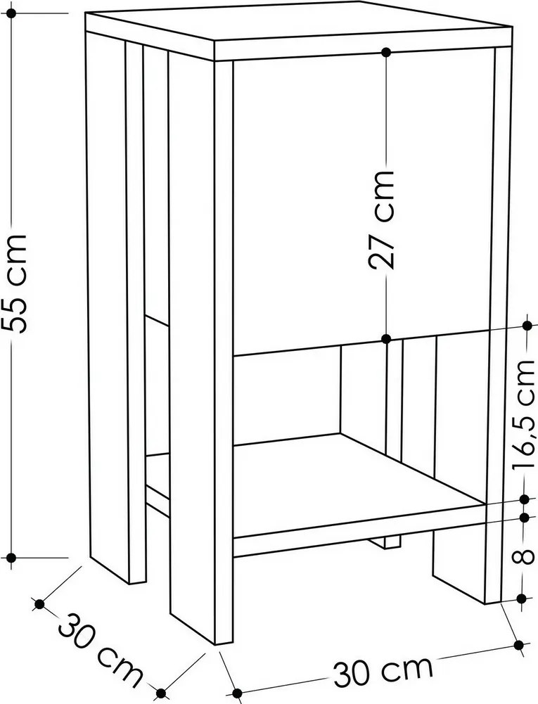 Nočný stolík Ema Carrara Marble