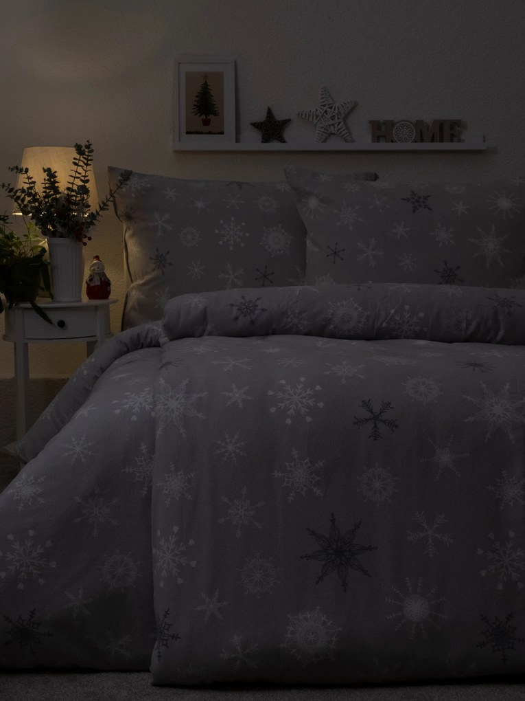 Predĺžené flanelové obliečky - Frozen sivé