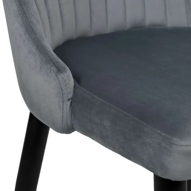 Jedálenská stolička LORIENT zamatová, grafitová