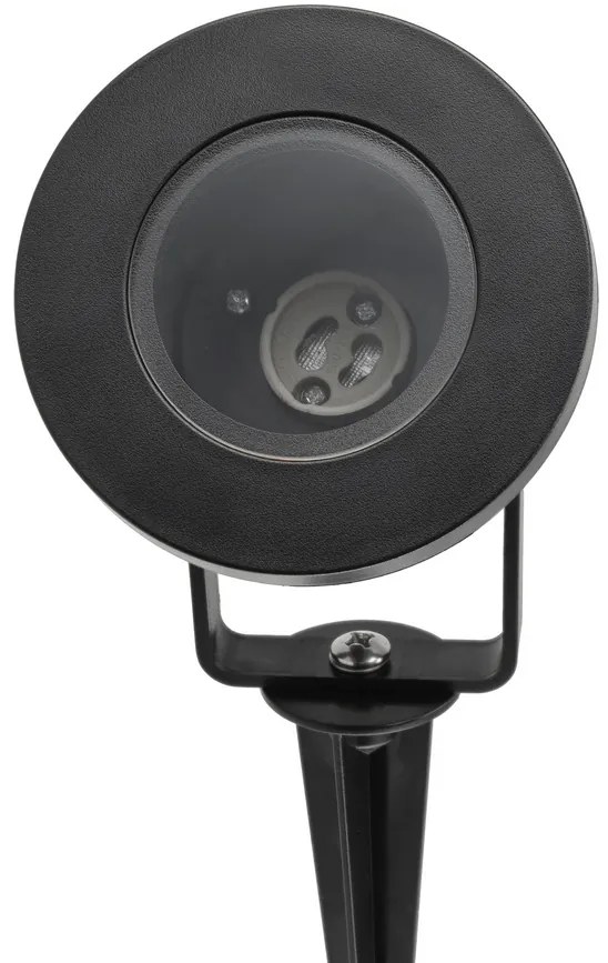 BERGE LED záhradná lampa - vstavaný reflektor GU10 - IP65 - čierna