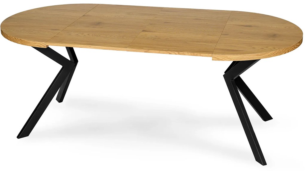 JAKS Okrúhly rozkladací stôl 100 - 250cm Lukas zlatý dub 2/2