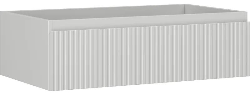 Mexen Rivel, kúpeľňová skrinka 80 cm, 1 zásuvka, drážkovaná, sivá matná, 91A20-08023-1-BF62