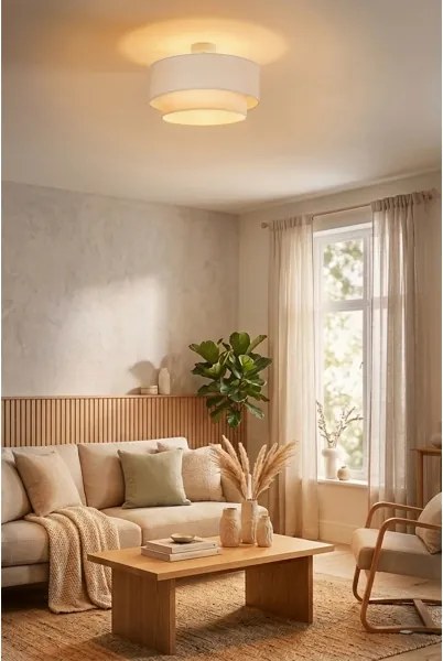 Brilagi - LED prisadený luster BOHO ECO 1xE27/10W/230V priemer 40 cm krémová