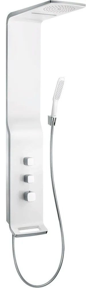 HANSGROHE Raindance termostatický sprchový panel Lift na stenu, horná sprcha 2jet priemer 180 mm, ručná sprcha 1jet, biela/chróm, 27008400