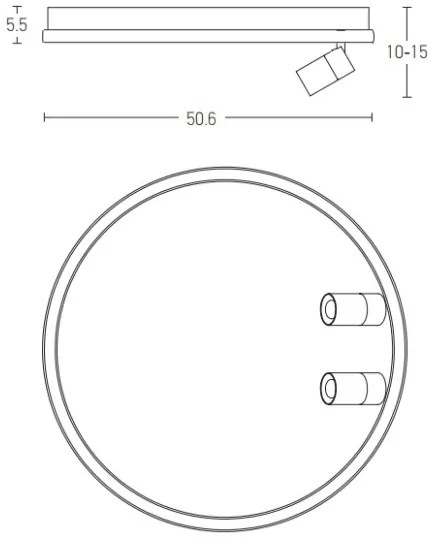 Zambelis 22014 - LED Stmievateľné stropné svietidlo LED/71W/230V čierna