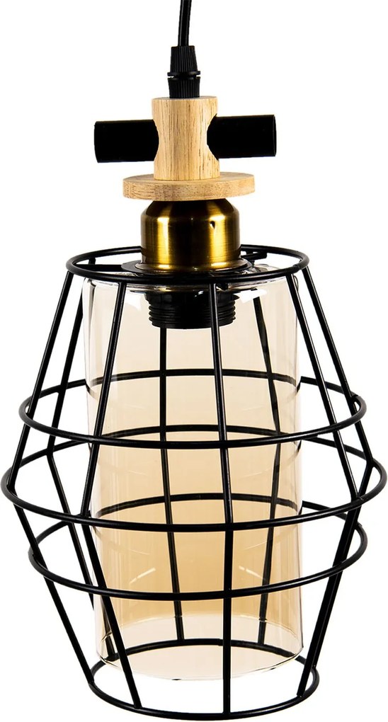 Závesná čierna industriálna lampa - 22*18 cm E27/max 1*40W