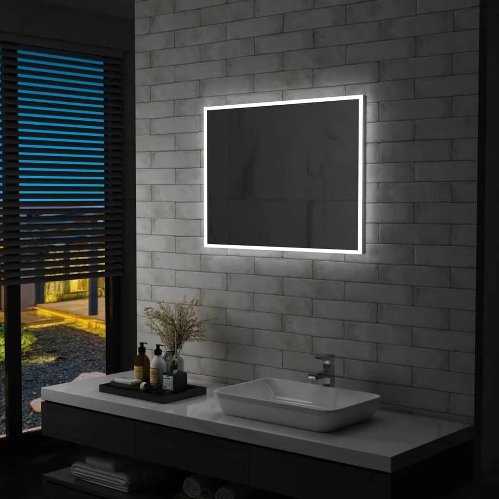 vidaXL Kúpeľňové LED nástenné zrkadlo 80x60 cm