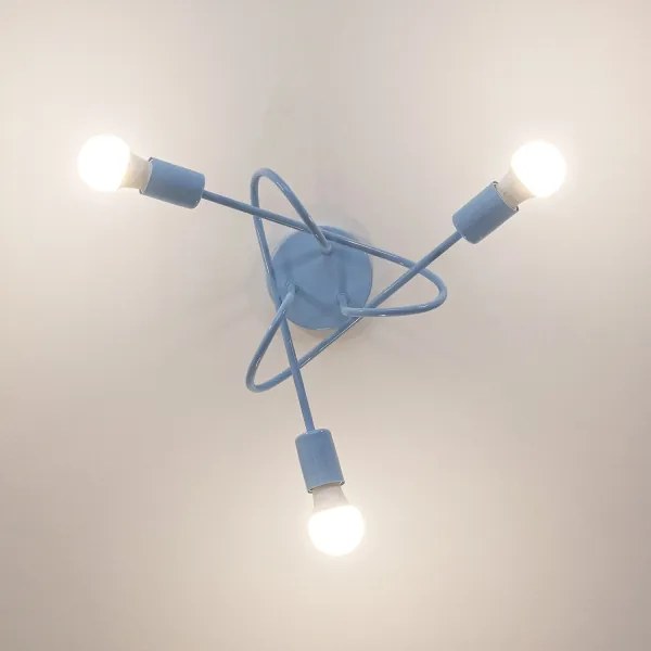 Prisadený luster OXFORD 3xE27/15W/230V modrá