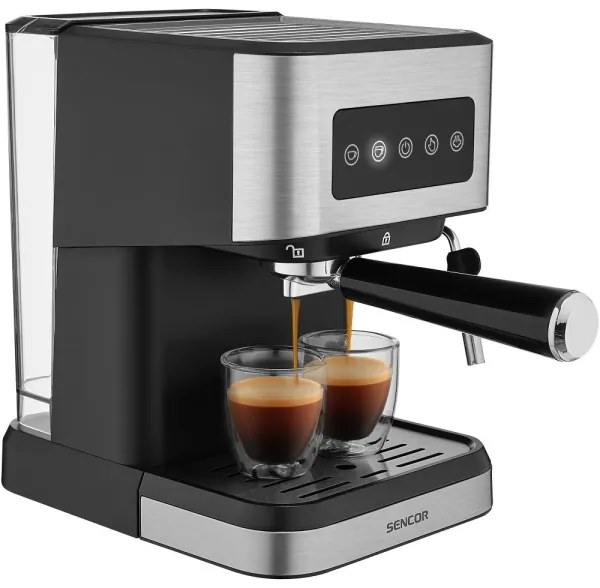 Sencor - pákový espresso kávovar 1050W/230V čierny/matný chróm
