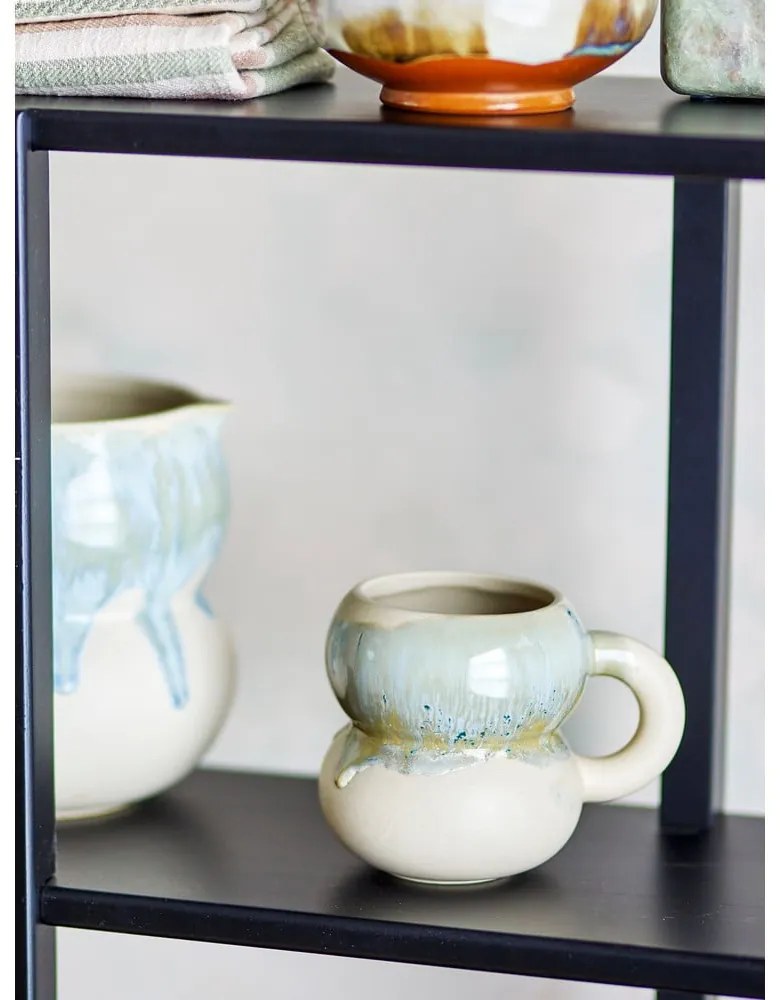 Modré/krémové hrnčeky v súprave 4 ks z kameniny 400 ml Luna – Bloomingville