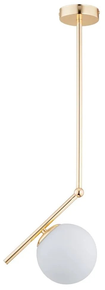 Luster na tyči LIBERTY 1xE14/40W/230V zlatá/biela