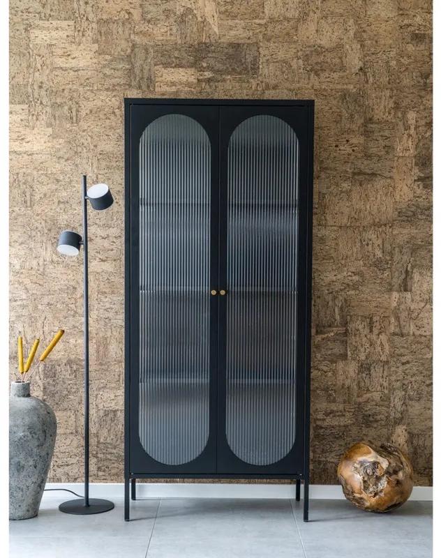 Dizajnová vitrína Lalette 180 cm čierna