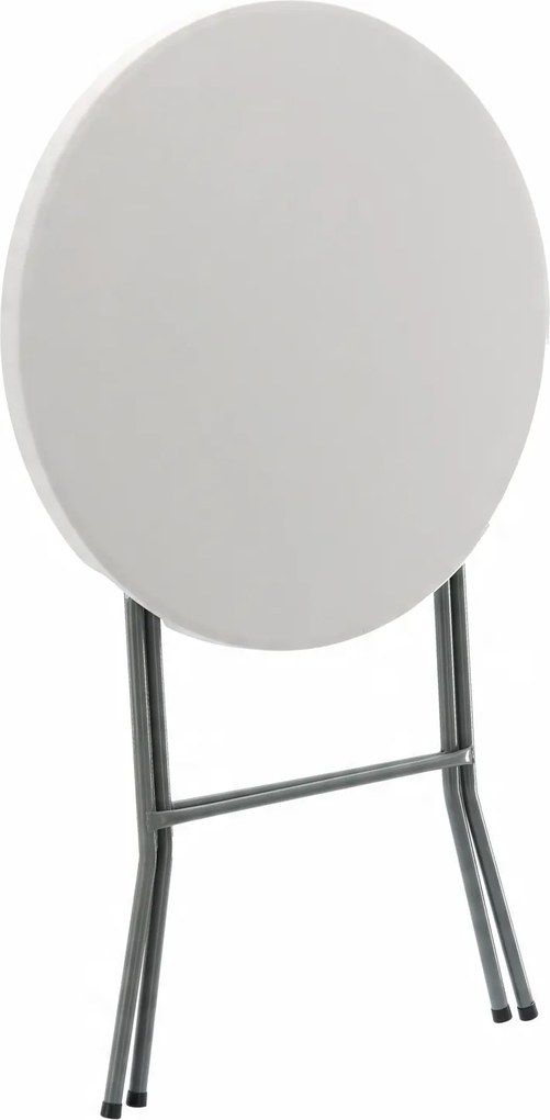 CH Okrúhly skladací stôl 80x110 cm - biela