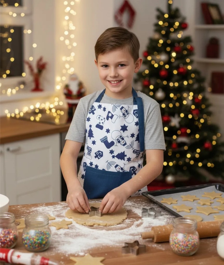 Zástera detská, Mikuláš, modrá, 50 x 70 cm