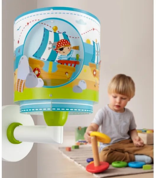 Dalber 60659 - Detské nástenné svietidlo PIRATE ISLAND 1xE27/15W/230V