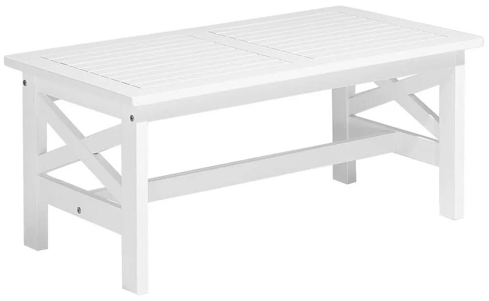 Stôl z agátového dreva 100 x 55 cm biely BALTIC II Beliani