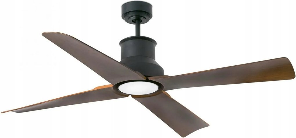 Stropný ventilátor Faro Winche M Led hnedý, DC motor, IP44, Led, 6 rýchlosť