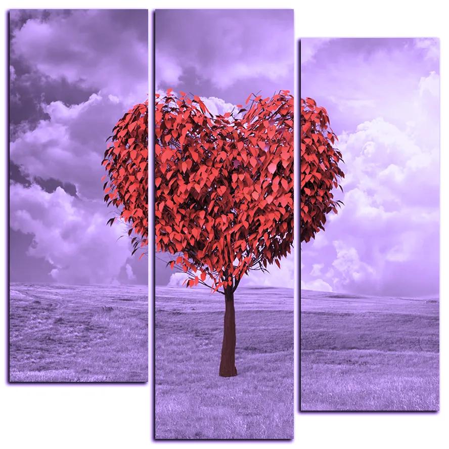 Obraz na plátne - Srdce v tvare stromu - štvorec 3106FC (105x105 cm)
