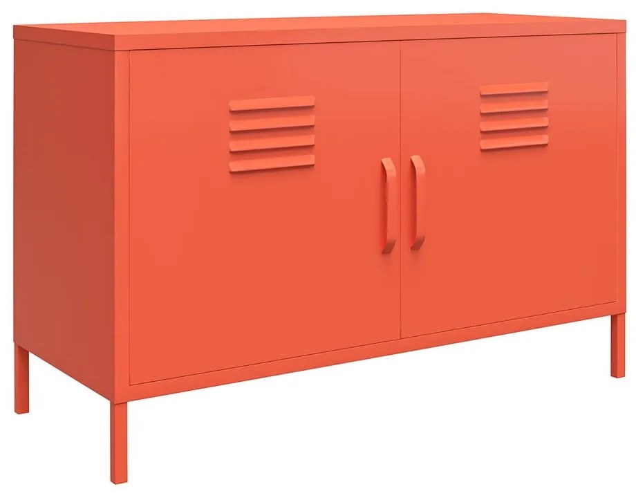 Oranžová kovová komoda Novogratz Cache, 100 x 64 cm