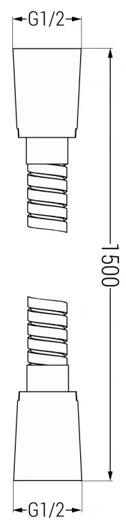 Mexen príslušenstvo, Sprchová hadica 150 cm, nerezové opletenie, ružovo-zlatá, 79460-60