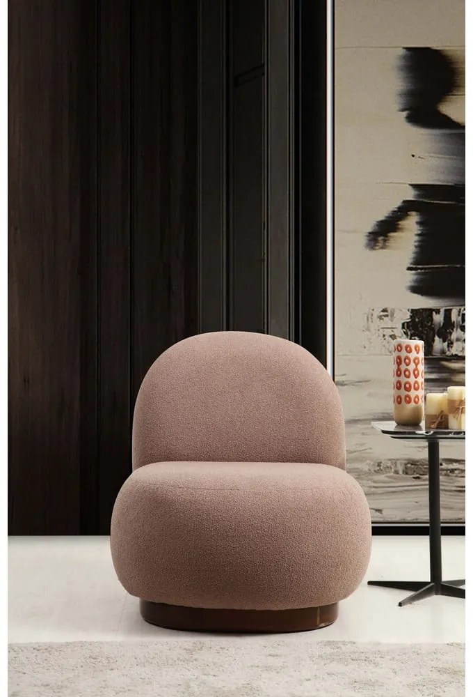 Hnedé kreslo Artie Tina