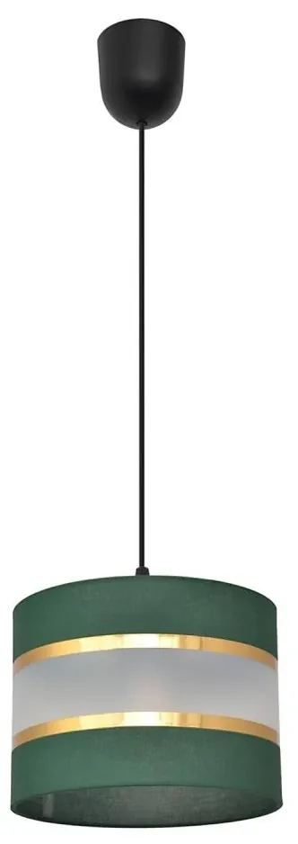 Helam Luster na lanku HELEN 1xE27/15W/230V pr. 20 cm zelená/zlatá HE1545