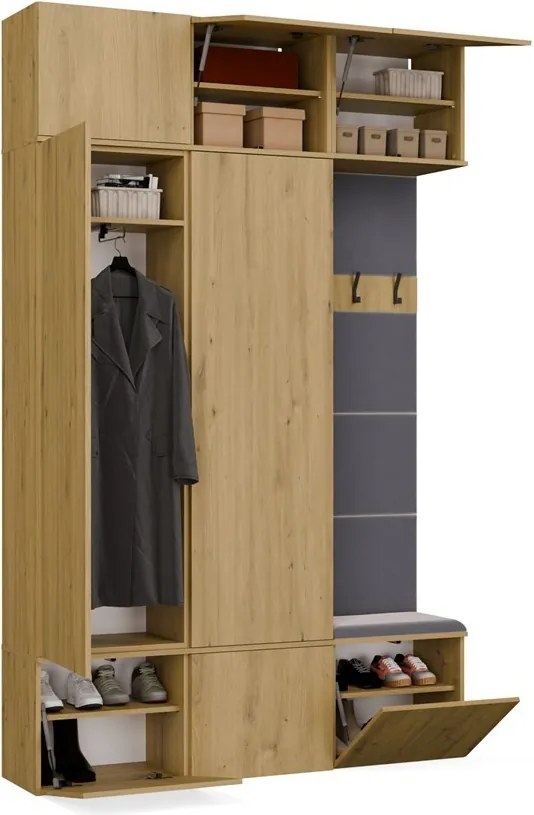 Předsíňová stěna Haga 2Sz1W 150 cm dub Artisan