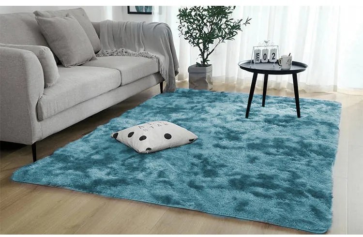 TZ Tmavomodrý obdĺžnikový shaggy koberec Ombre Rozmer: 200x250 cm