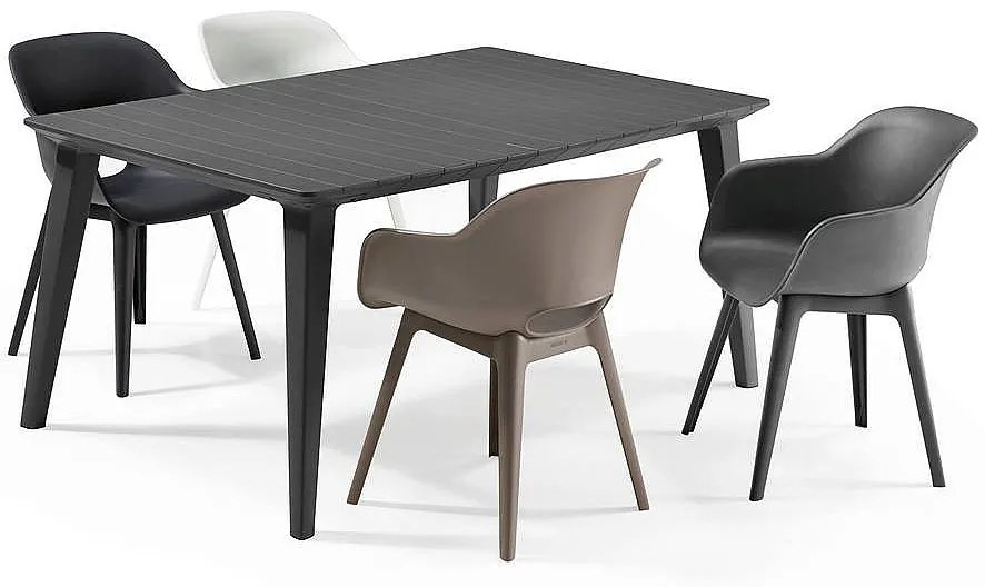 DEOKORK Záhradné plastové kreslo IBIZA (cappuccino)