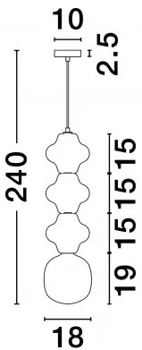 LED ružovo-biele moderné svietidlo Clio 3