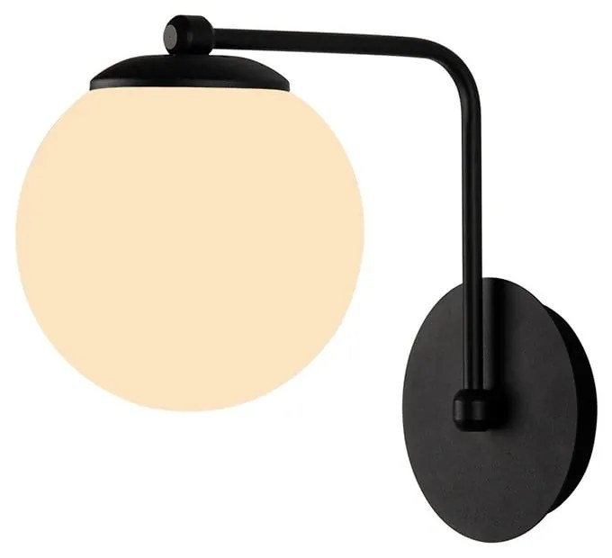 Čierne nástenné svietidlo Squid Lighting Star, výška 22 cm